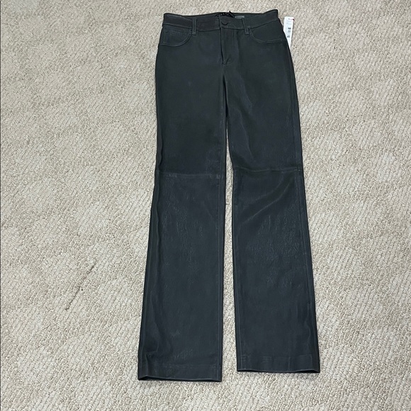 Alice + Olivia Pants - Charcoal grey leather Pants